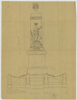 Plan pour la construction du monument aux morts, vue 01.