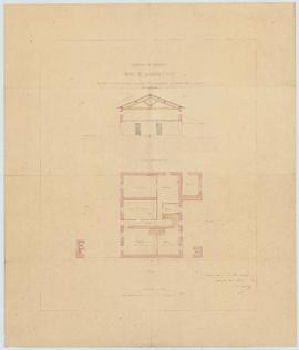 Plan pour l'acquisition et reconstruction de la mairie-école (ancien bâtiment), vue 01.