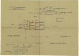 Plan pour l'installation de la boucherie de monsieur Mondange, vue 02.