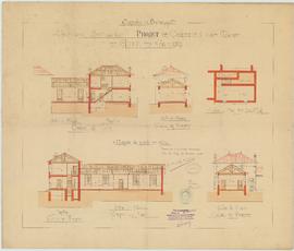 Plan pour la construction d’une mairie et d’une école de garçons, vue 03.