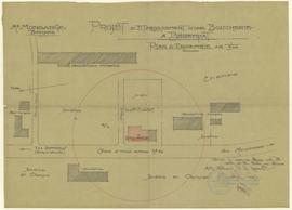 Plan pour l'installation de la boucherie de monsieur Mondange, vue 01.