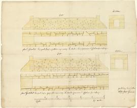 Plan pour la construction de deux ponts sur le bief des Broubes et au hameau de Bailleboeuf, vue 01.