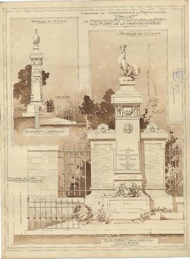 Plan pour la construction du monument aux morts, vue 01.