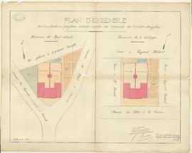 Plan d'ensemble pour la construction des écoles mixtes des hameaux de La Galope et de Montdésert,...