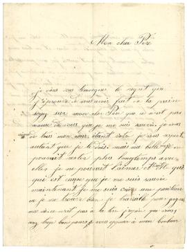 Lettre d’Ursule Billard, petite fille disparue adressée à son père sur les raisons de sa fugue, v...