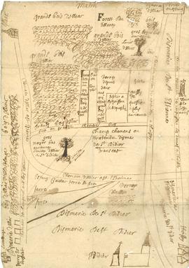 Plan présentant les anciennes limites de la commune.