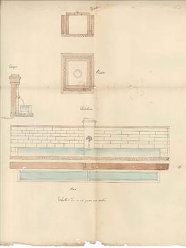 Plan pour des travaux de réparations à la fontaine de la Vérotte au hameau de Boisserolles.