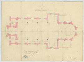 Plan pour la construction de l'église, vue 01.