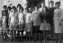 Ecole ménagère de Lhuis : Exposition du 20 mai 1962.