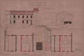 Plan pour la construction d'un bureau de poste et télégraphes.