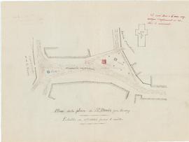 Plan de l'emplacement pour l'érection du monument aux morts, vue 01.