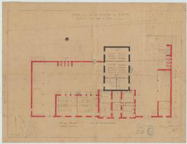 Plan pour la construction d'une école des filles, vue 02.