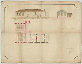 Plan pour l'agrandissement consistant en la construction de deux salles de classe, l’appropriatio...