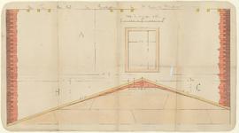 Plan pour des réparations et la réélévation du mur sud du presbytère, vue 01.