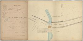 Plan parcellaire pour le projet de remplacement du tablier en bois du pont du moulin des Mollards...