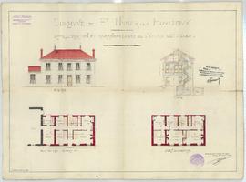 Plan pour l'appropriation et l'agrandissement de l'école des filles, vue 01.