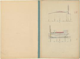 Plan des profils en travers pour le projet de remplacement du tablier en bois du pont du moulin d...