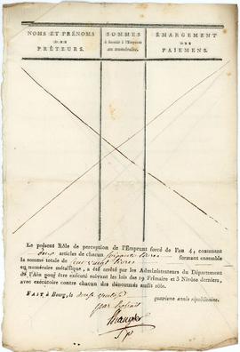 Serrières-de-Briord 2G1 - Emprunt forcé de l'an IV, vue 12