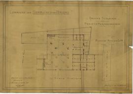 Serrières-de-Briord 4M1 - Groupe scolaire, projet d'aggrandissement: plan rez-de-chaussée, 10 oct...