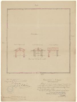 Plan pour des réparations aux murs de clôture du cimetière, vue 01.