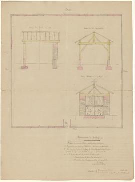 Plan pour des réparations aux murs de clôture du cimetière, vue 02.