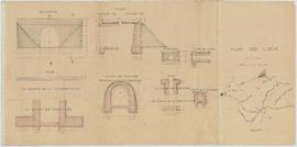 Dessins des ouvrages pour la construction d’un ponceau sur le bief Bourbon au lieudit Sous les Al...