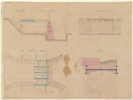 Plan et dessins pour la reconstruction du pont de Berthelet sur le chemin vicinal ordinaire n°5 d...