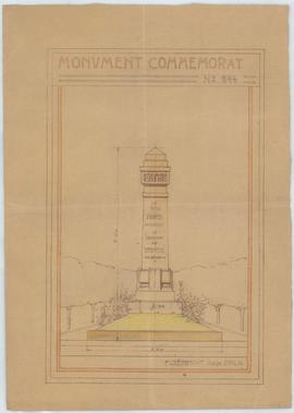 Plan pour la construction du monument aux morts, vue 02.