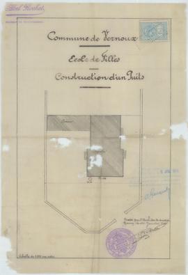 Plan pour la construction d'un puits à l'école des filles dans le cadre des travaux d’appropriati...