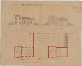 Plan pour la construction de l'école des filles, vue 02.