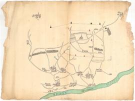 Plan inachevé n°2 des limites des mandements de Saint-Rambert et Rossillon avec celui de Saint-So...