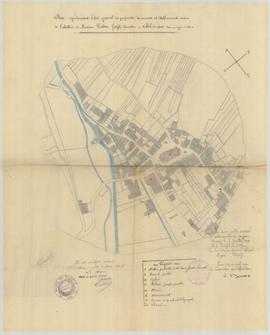 Plan général des propriétés, des maisons et établissements voisins de l’abattoir de Joseph Casson...