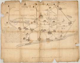 Plan des limites des mandements de Saint-Rambert et Rossillon avec celui de Saint-Sorlin qui appa...